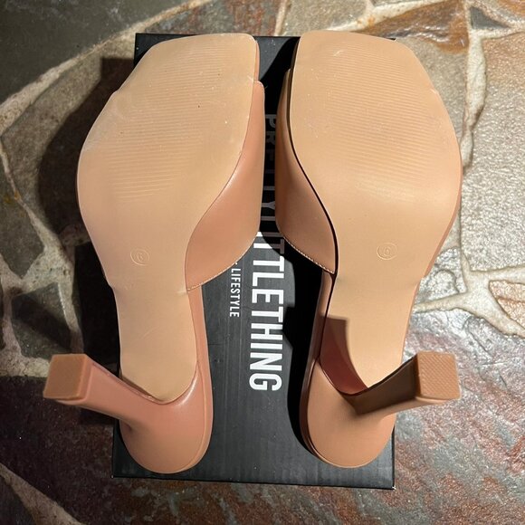 Pretty Little Things Camel Square Toe Heels (Women’s 6)(BNIB) - Picture 5 of 7